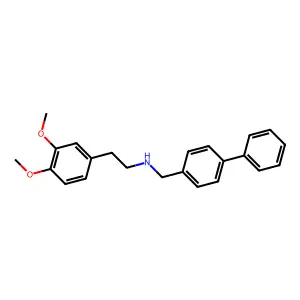 N-(biphenyl-4-ylmethyl)-2-(3,4-dimethoxyphenyl)ethanamine structure