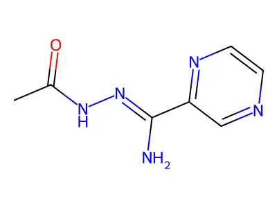 N-acetamidopyrazine-2-carboxamidine structure