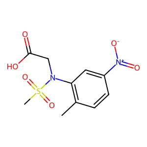 N-(2-methyl-5-nitrophenyl)-N-(methylsulfonyl)glycine structure