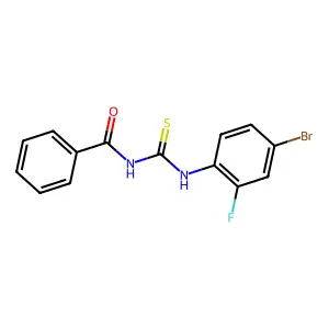N-[(4-溴-2-氟苯基)氨基硫代甲酰基]苯甲酰胺 structure