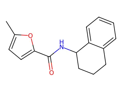 5-methyl-N-(1,2,3,4-tetrahydronaphthalen-1-yl)furan-2-carboxamide structure