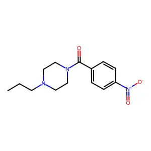 (4-Nitrophenyl)-(4-propylpiperazin-1-yl)methanone structure