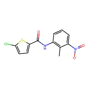 5-chloro-N-(2-methyl-3-nitrophenyl)thiophene-2-carboxamide structure