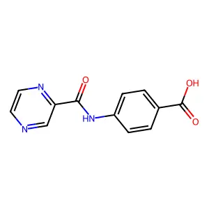 4-(Pyrazine-2-carboxamido)benzoic acid structure