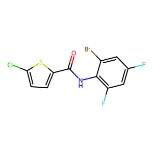 N-(2-bromo-4,6-difluorophenyl)-5-chlorothiophene-2-carboxamide structure