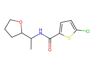 5-chloro-N-[1-(oxolan-2-yl)ethyl]thiophene-2-carboxamide structure
