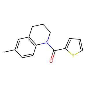 (6-methyl-3,4-dihydro-2H-quinolin-1-yl)-thiophen-2-ylmethanone structure