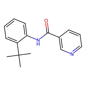 N-(2-tert-butylphenyl)pyridine-3-carboxamide structure