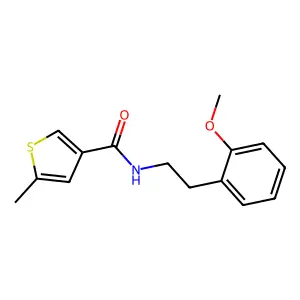 N-[2-(2-methoxyphenyl)ethyl]-5-methylthiophene-3-carboxamide structure