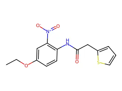 N-(4-ethoxy-2-nitrophenyl)-2-thiophen-2-ylacetamide structure