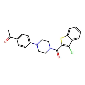 1-[4-[4-(3-Chloro-1-benzothiophene-2-carbonyl)piperazin-1-yl]phenyl]ethanone structure