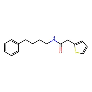 N-(4-phenylbutyl)-2-thiophen-2-ylacetamide structure
