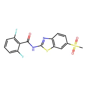 2,6-difluoro-N-(6-methylsulfonyl-1,3-benzothiazol-2-yl)benzamide structure