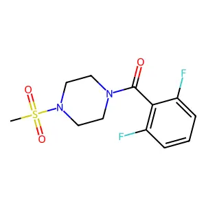 (2,6-Difluorophenyl)-(4-methylsulfonylpiperazin-1-yl)methanone structure