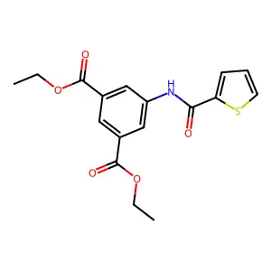 Ethyl 3-(ethoxycarbonyl)-5-(2-thienylcarbonylamino)benzoate structure