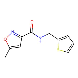 5-methyl-N-(thiophen-2-ylmethyl)-1,2-oxazole-3-carboxamide structure