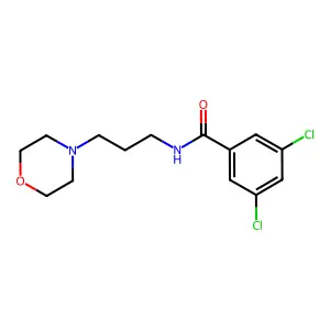 3,5-dichloro-N-(3-morpholin-4-ylpropyl)benzamide structure