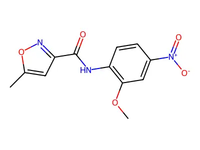 N-(2-methoxy-4-nitrophenyl)-5-methyl-1,2-oxazole-3-carboxamide structure