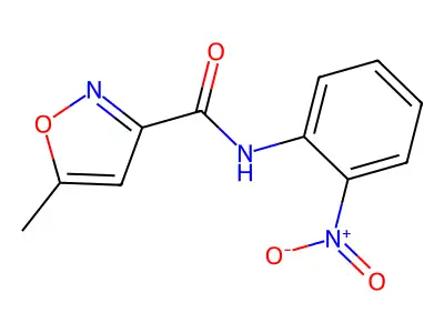 5-methyl-N-(2-nitrophenyl)-1,2-oxazole-3-carboxamide structure