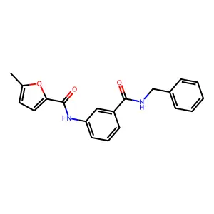 N-[3-(benzylcarbamoyl)phenyl]-5-methylfuran-2-carboxamide structure