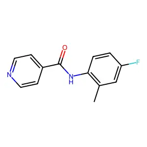 N-(4-fluoro-2-methylphenyl)pyridine-4-carboxamide structure