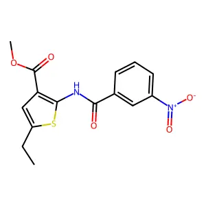 Methyl 5-ethyl-2-[(3-nitrobenzoyl)amino]thiophene-3-carboxylate structure
