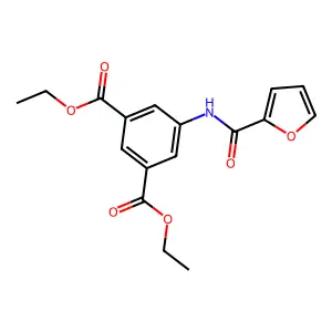Ethyl 3-(ethoxycarbonyl)-5-(2-furylcarbonylamino)benzoate structure