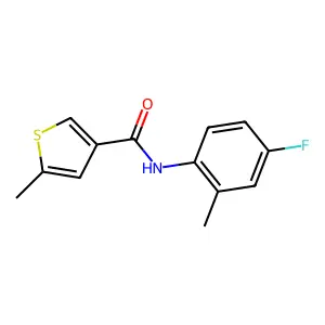 N-(4-fluoro-2-methylphenyl)-5-methylthiophene-3-carboxamide structure