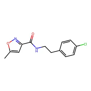N-[2-(4-chlorophenyl)ethyl]-5-methyl-1,2-oxazole-3-carboxamide structure
