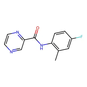 N-(4-fluoro-2-methylphenyl)pyrazine-2-carboxamide structure