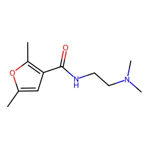N-[2-(dimethylamino)ethyl]-2,5-dimethylfuran-3-carboxamide structure