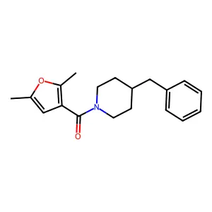 (4-Benzylpiperidin-1-yl)-(2,5-dimethylfuran-3-yl)methanone structure