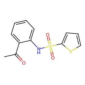 N-(2-acetylphenyl)thiophene-2-sulfonamide structure