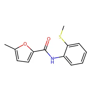 5-methyl-N-[2-(methylthio)phenyl]-2-furancarboxamide structure
