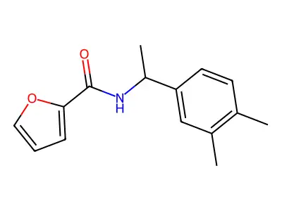 N-[1-(3,4-dimethylphenyl)ethyl]furan-2-carboxamide structure