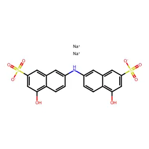 2-Naphthalenesulfonic acid, 7,7'-iminobis[4-hydroxy-, sodium salt (1:2) structure