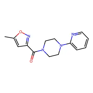 (5-Methyl-1,2-oxazol-3-yl)-(4-pyridin-2-ylpiperazin-1-yl)methanone structure