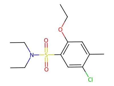 5-chloro-2-ethoxy-N,N-diethyl-4-methylbenzenesulfonamide structure