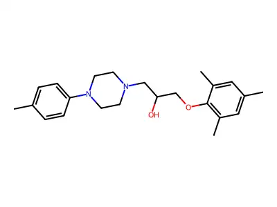 1-[4-(4-Methylphenyl)piperazin-1-yl]-3-(2,4,6-trimethylphenoxy)propan-2-ol structure