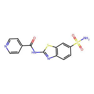 N-(6-sulfamoyl-1,3-benzothiazol-2-yl)pyridine-4-carboxamide structure