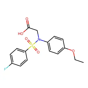 N-(4-ethoxyphenyl)-N-[(4-fluorophenyl)sulfonyl]glycine structure