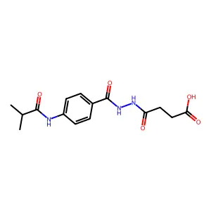 4-{2-[4-(Isobutyrylamino)benzoyl]hydrazino}-4-oxobutanoic acid structure