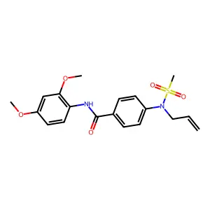 N-(2,4-dimethoxyphenyl)-4-[methylsulfonyl(prop-2-enyl)amino]benzamide structure