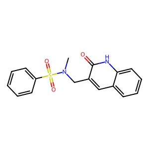 N-methyl-N-[(2-oxo-1H-quinolin-3-yl)methyl]benzenesulfonamide structure