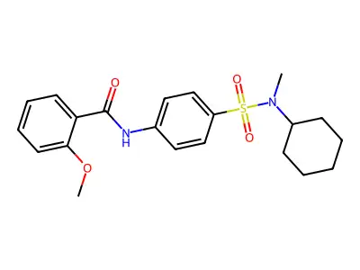 N-(4-{[cyclohexyl(methyl)amino]sulfonyl}phenyl)-2-methoxybenzamide structure