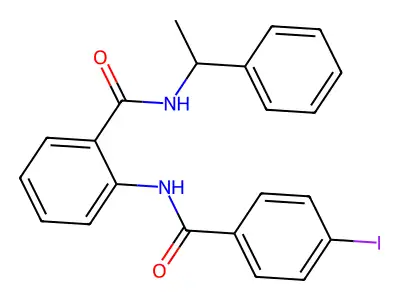 2-[(4-iodobenzoyl)amino]-N-(1-phenylethyl)benzamide structure