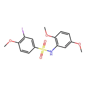 N-(2,5-dimethoxyphenyl)-3-iodo-4-methoxybenzenesulfonamide structure