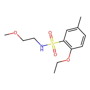 2-ethoxy-N-(2-methoxyethyl)-5-methylbenzenesulfonamide structure