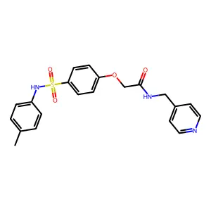 2-[4-[(4-methylphenyl)sulfamoyl]phenoxy]-N-(pyridin-4-ylmethyl)acetamide structure