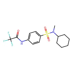 N-(4-{[cyclohexyl(methyl)amino]sulfonyl}phenyl)-2,2,2-trifluoroacetamide structure